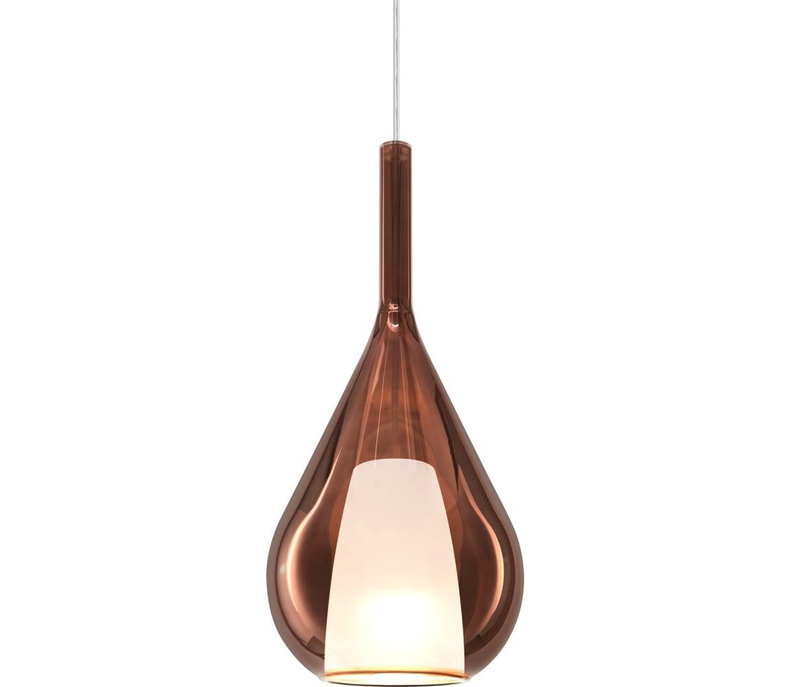 Ideal Lux - Lustr na lanku KALIQUE 1xE27/42W/230V pr. 18 cm kouřová měděná 360065