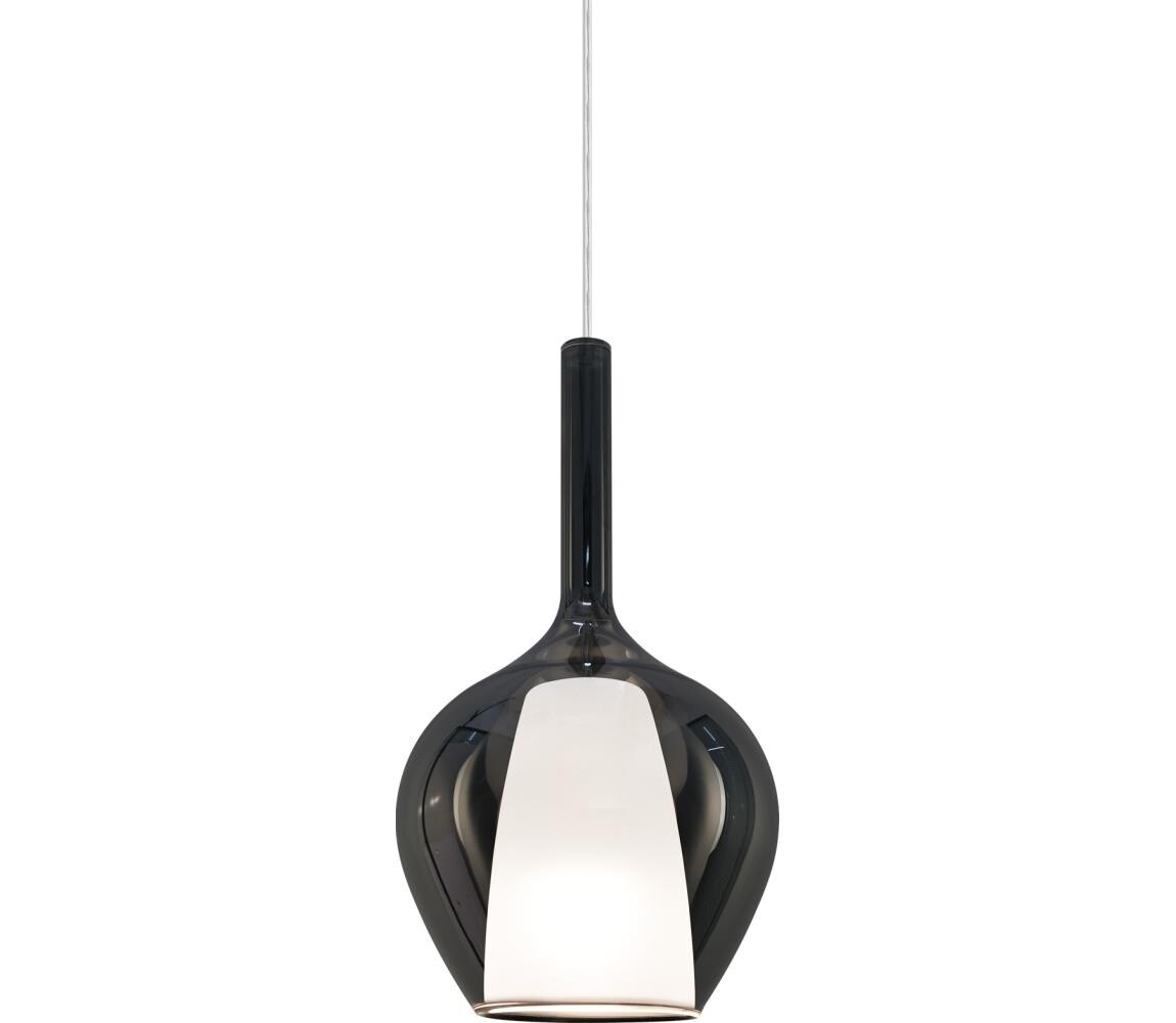 Ideal Lux - Lustr na lanku KALIQUE 1xE27/42W/230V pr. 18 cm kouřová černá 359861