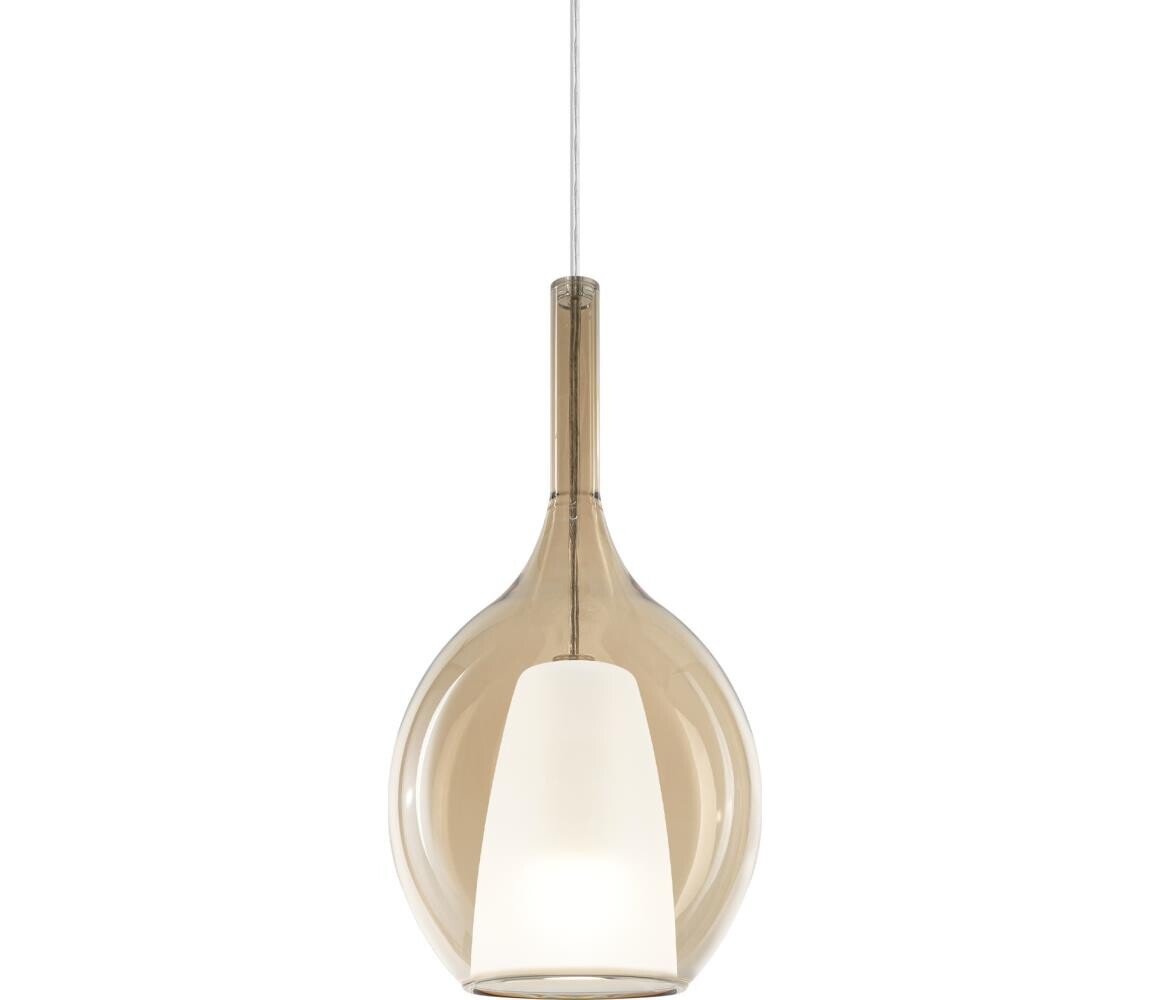 Ideal Lux - Lustr na lanku KALIQUE 1xE27/42W/230V pr. 18 cm kouřová béžová 360003