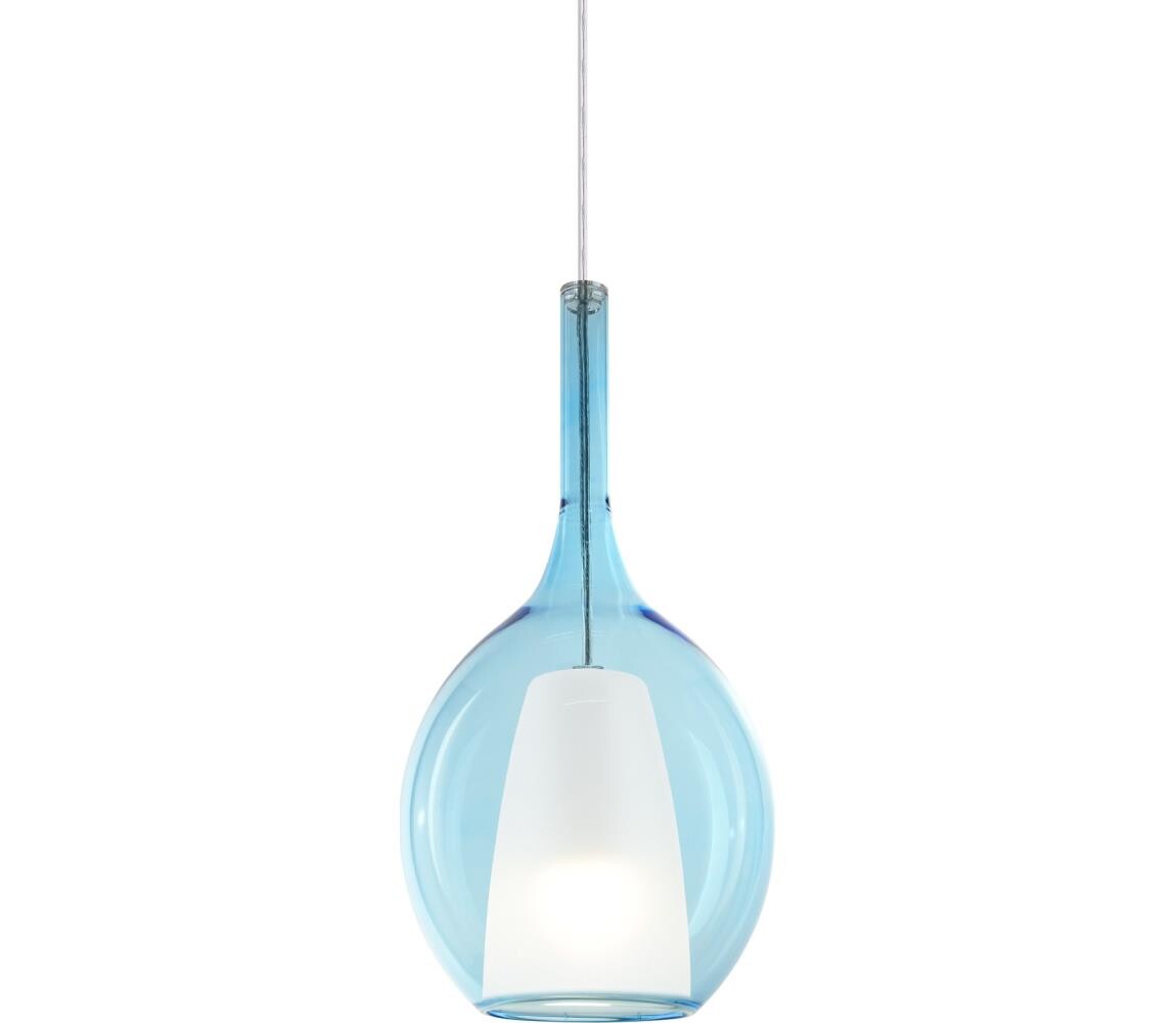 Ideal Lux - Lustr na lanku KALIQUE 1xE27/42W/230V pr. 18 cm kouřová modrá 360041