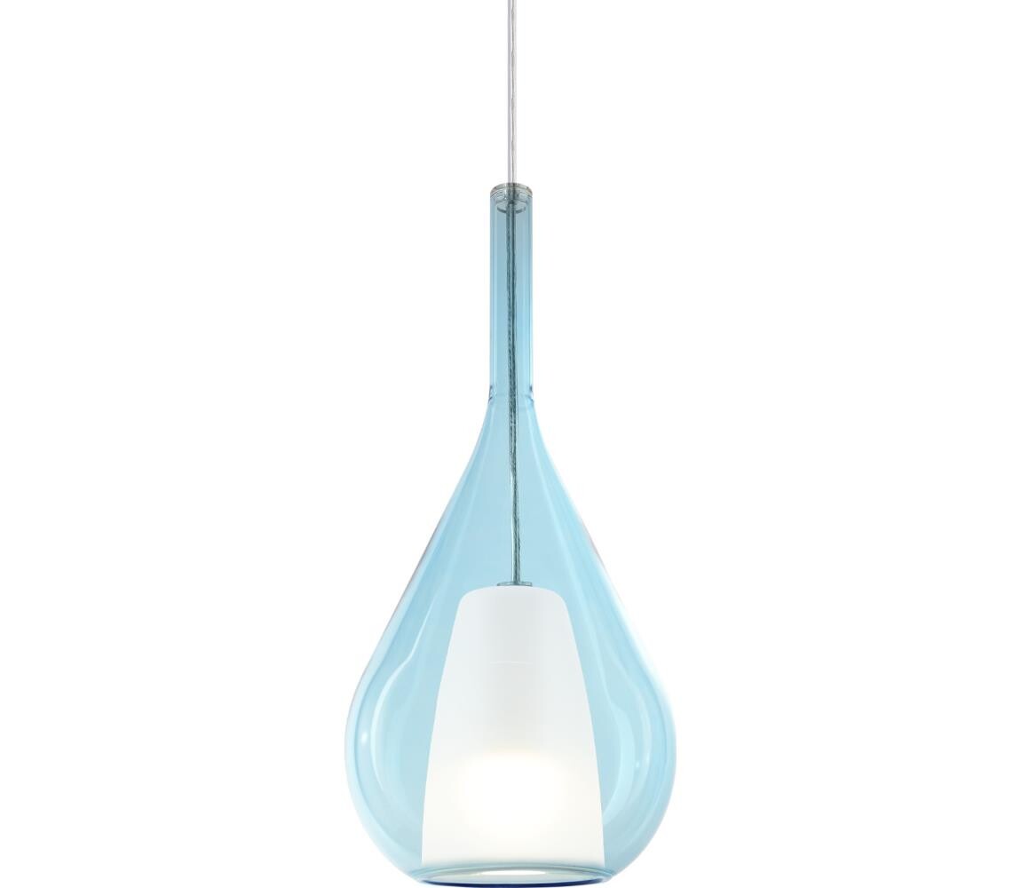 Ideal Lux - Lustr na lanku KALIQUE 1xE27/42W/230V pr. 18 cm kouřová modrá 360089