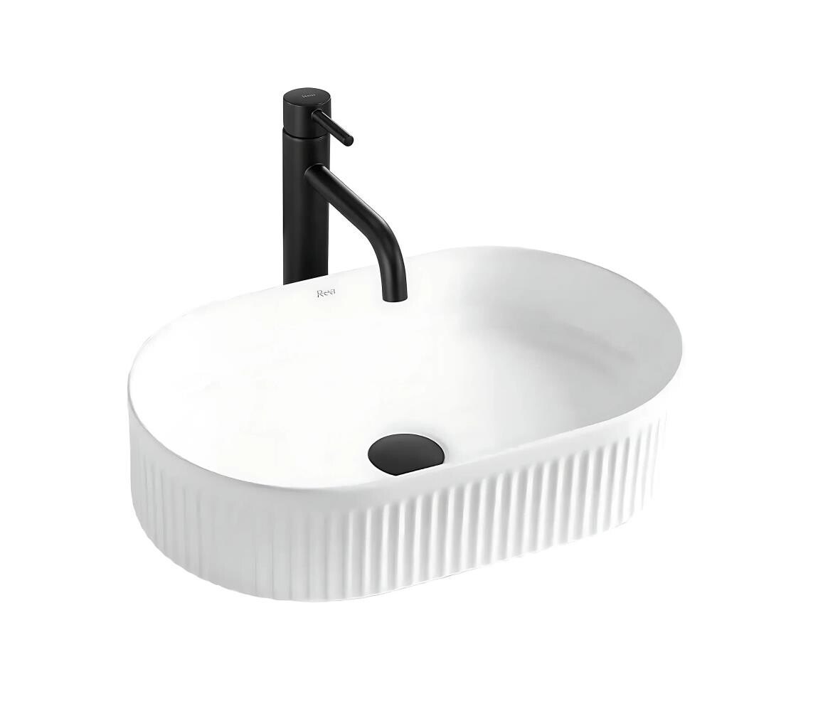 REA-U0603 - Umyvadlo na desku VANDA 31x49 cm keramika/lesklá bílá REA-U0603