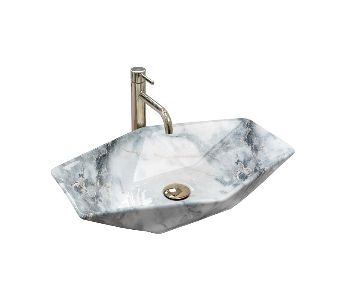 REA-U5602 - Umyvadlo na desku VEGAS 37x57 cm keramika/imitace kamene REA-U5602