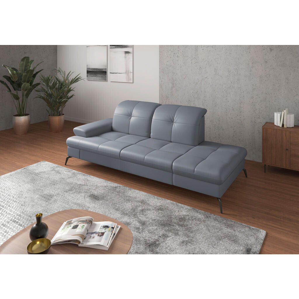 Sit & More LENOŠKA, kůže, šedomodrá