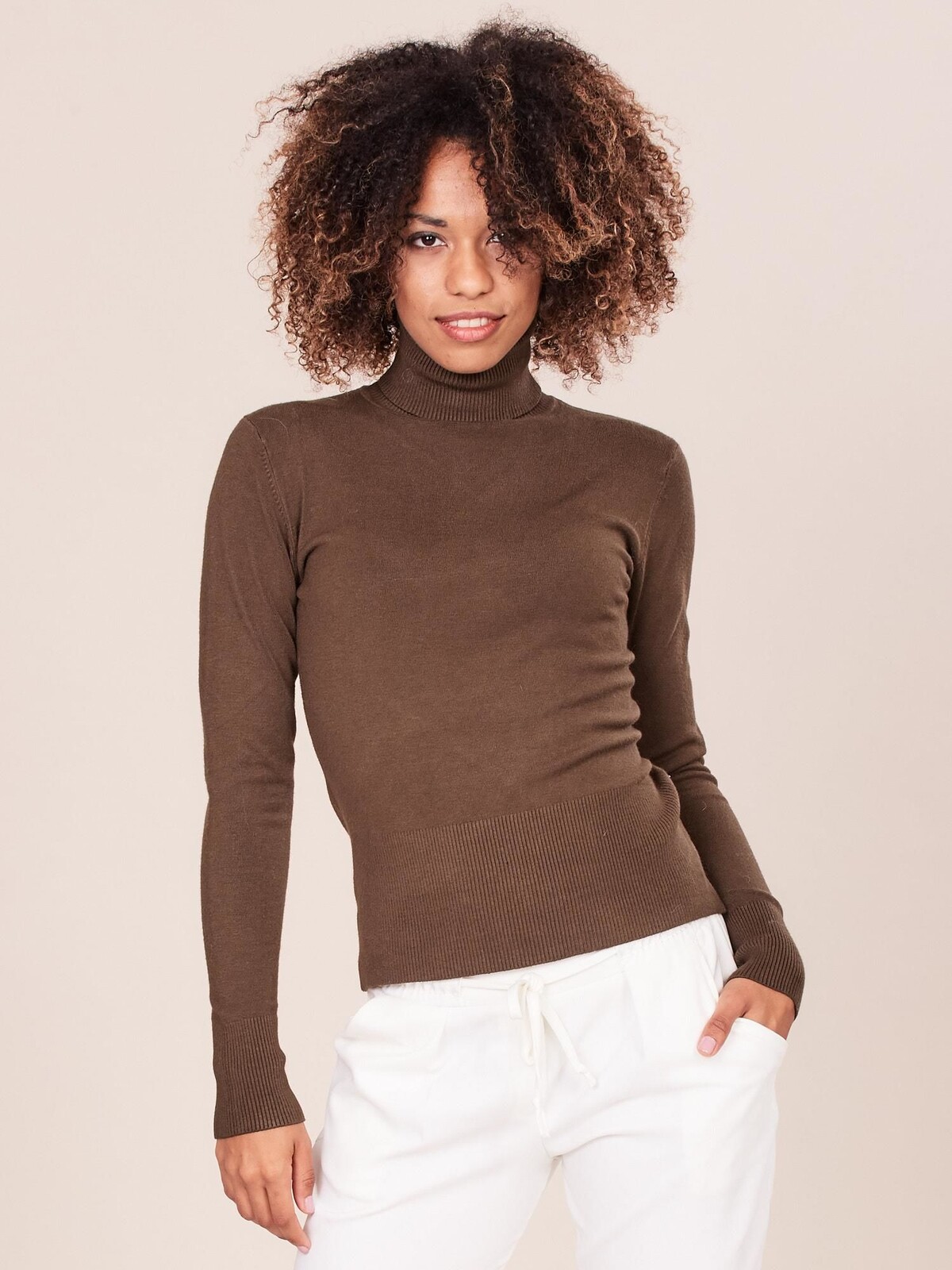 Khaki svetr AT-SW-9161