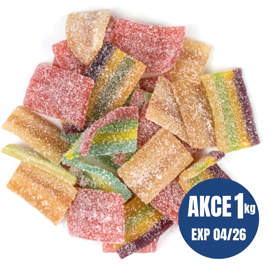 NUTSMAN Želé kyselé pásky s příchutí cola/ovoce AKCE 1 kg EXP 11.04.2026