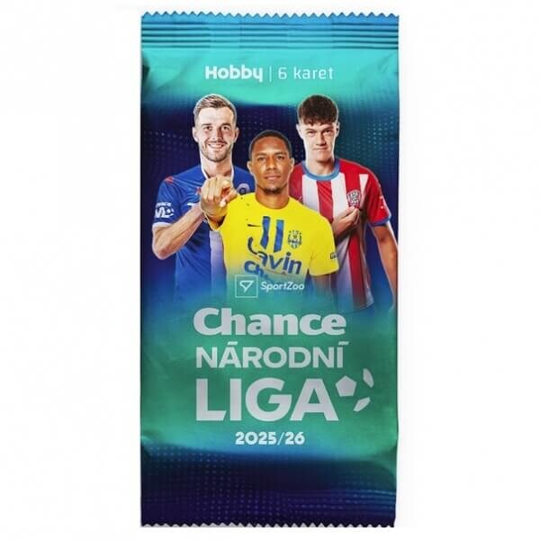 Fotbalové karty Chance Národní Liga 2025-2026 Hobby balíček