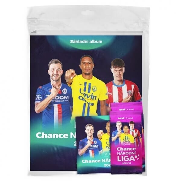 Fotbalové karty Chance Národní Liga 2025-2026 Startovací balíček