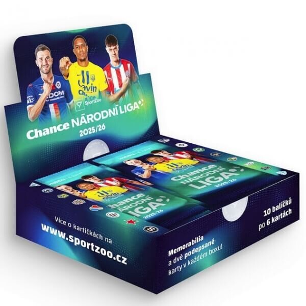 Fotbalové karty Chance Národní Liga 2025-2026 Hobby box