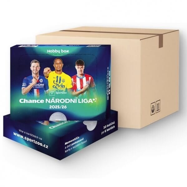 Fotbalové karty Chance Národní Liga 2025-2026 Hobby case