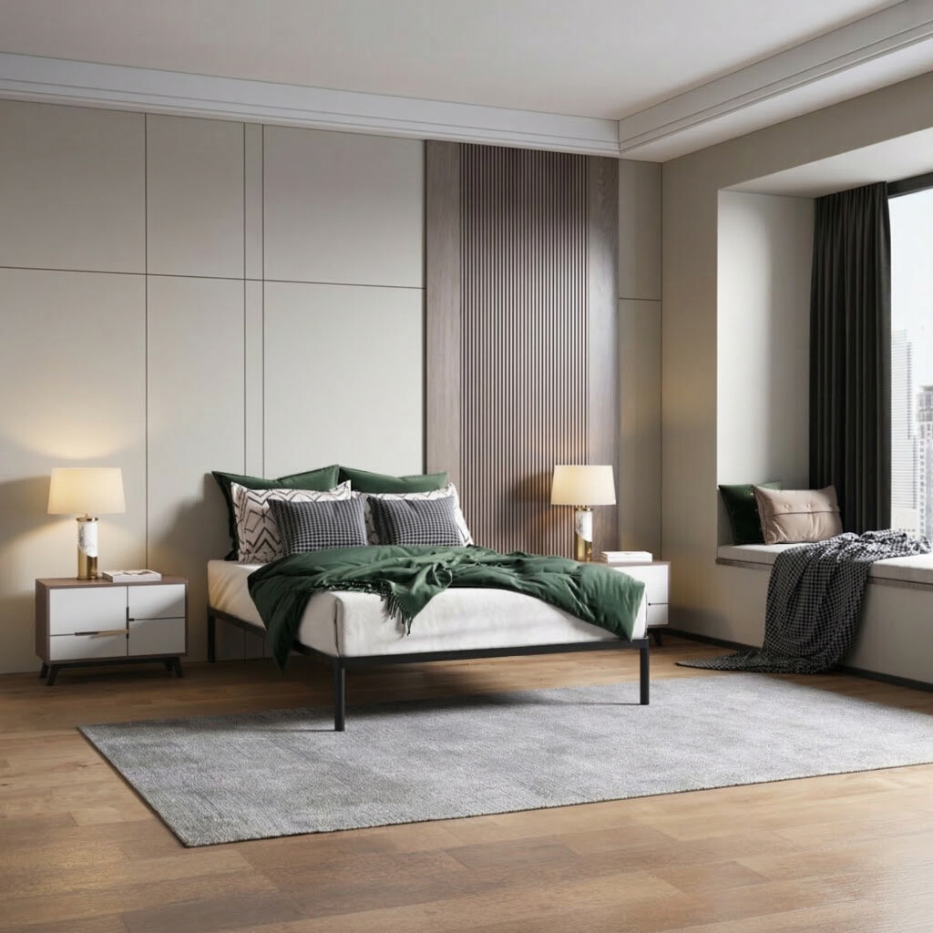 TPS Industriální kovová postel FERRON, 160x200 cm