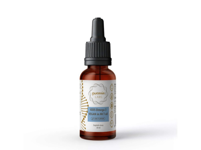 Puravia LABS KIDS OMEGA 3 Vegan - limeta, 30 ml - PuraviaLabs