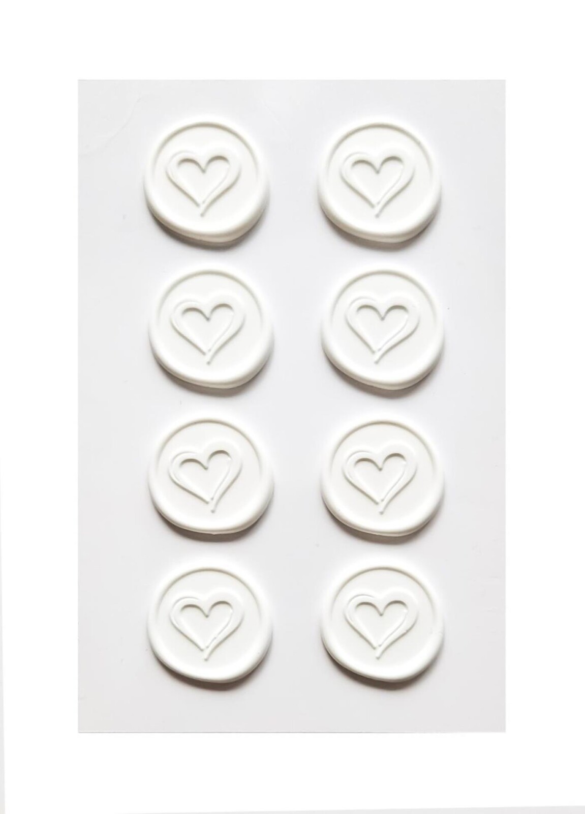 Galeria Papieru Vosková ozdobná srdce - 8 ks, bílé