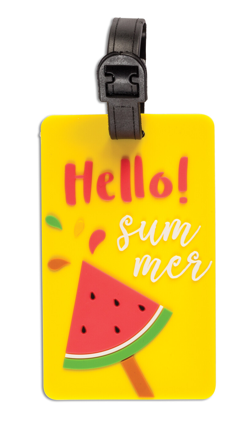 Cestovní jmenovka na kufr Worldpack Hello Summer - Žlutá