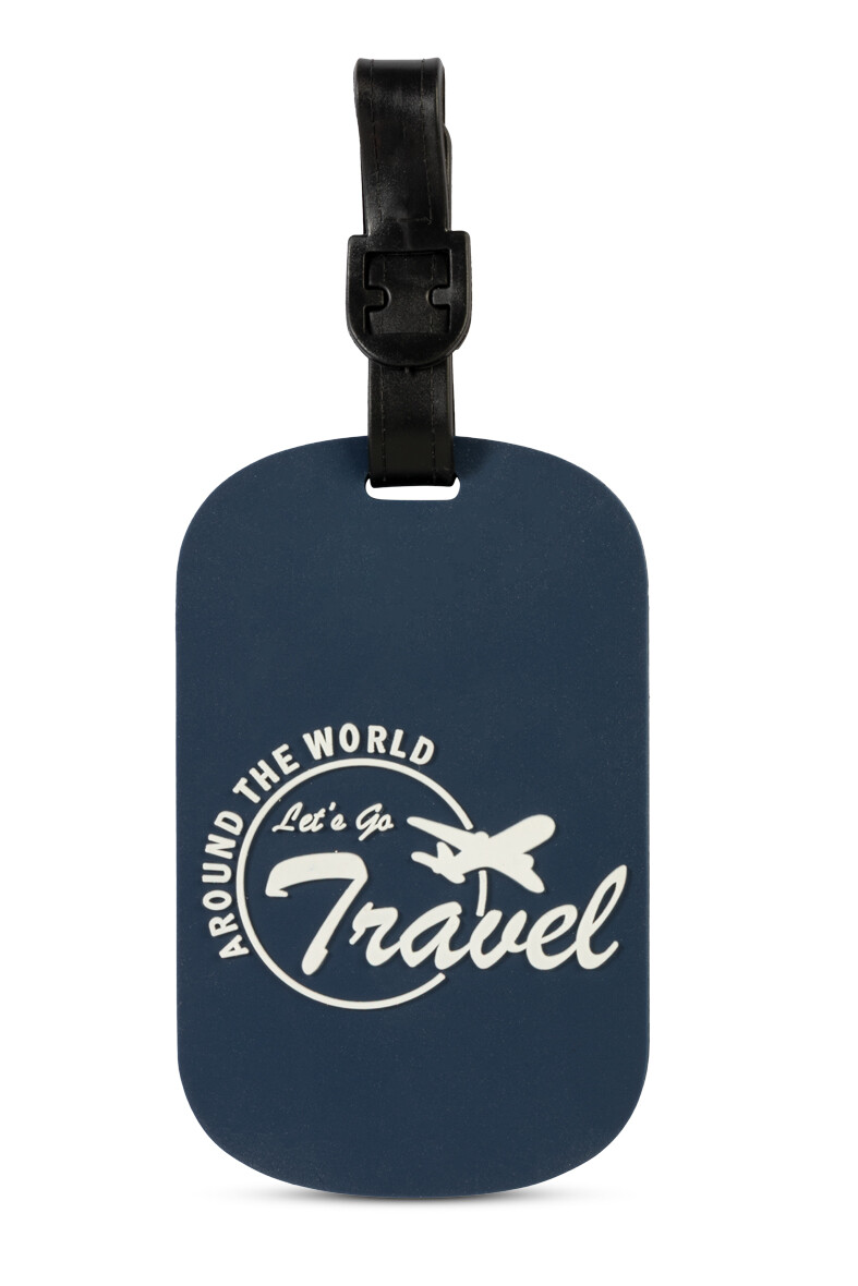 Cestovní jmenovky na kufr Worldpack Let's go Travel - navy - 2 kusy