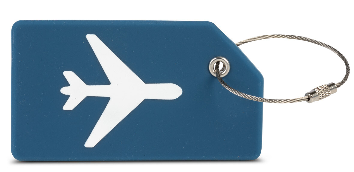 Silikonová jmenovka na kufr Worldpack - modrá