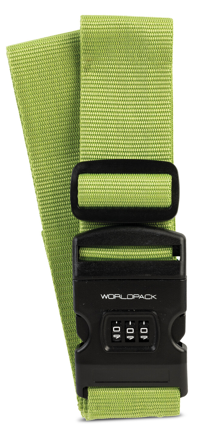 Cestovní popruh na kufr s číselným zámkem Worldpack - zelený