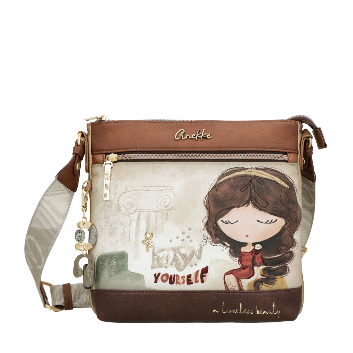 Anekke dámská stylová kabelka - hnědá - One size