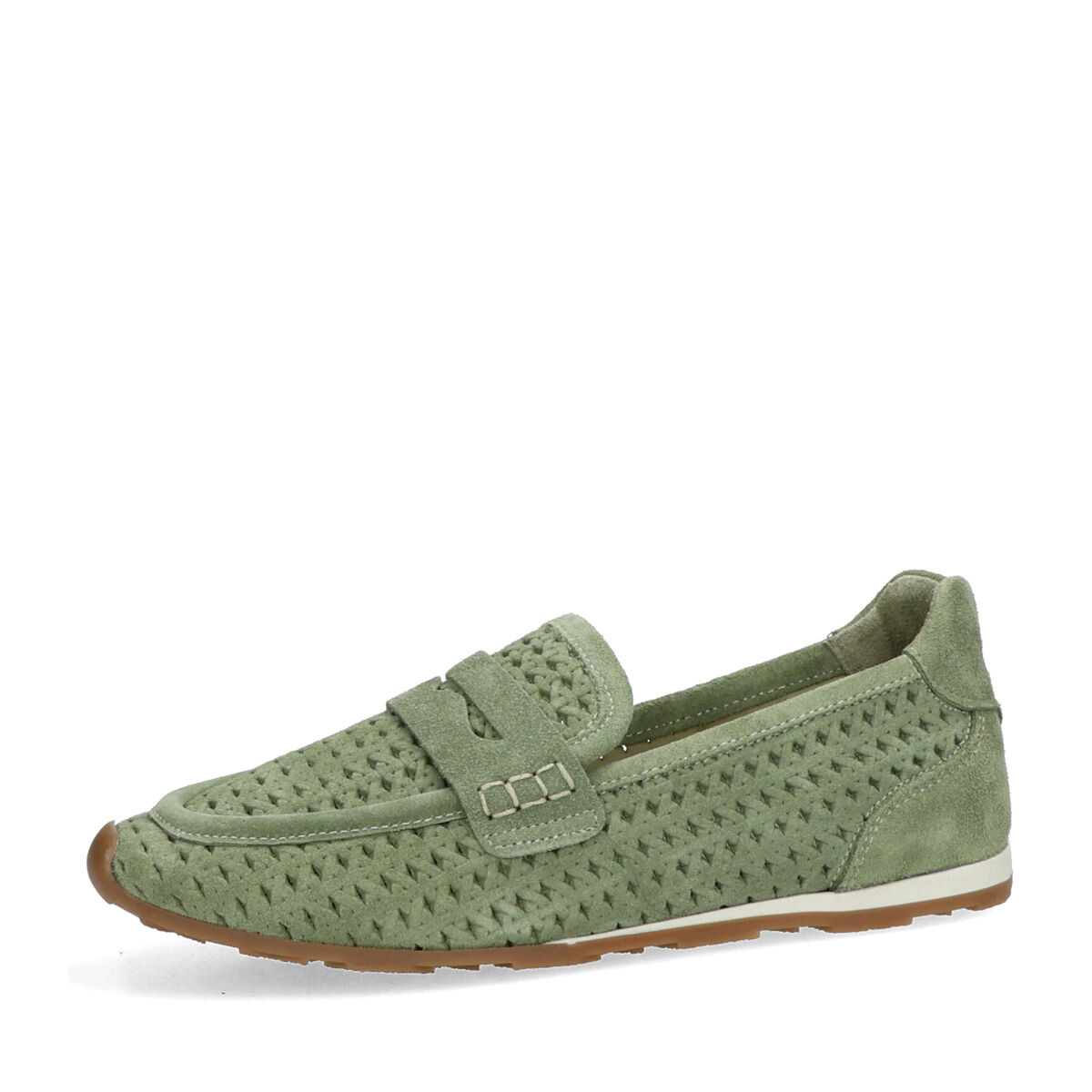 ETIMEĒ dámské semišové mokasíny - zelené - 36