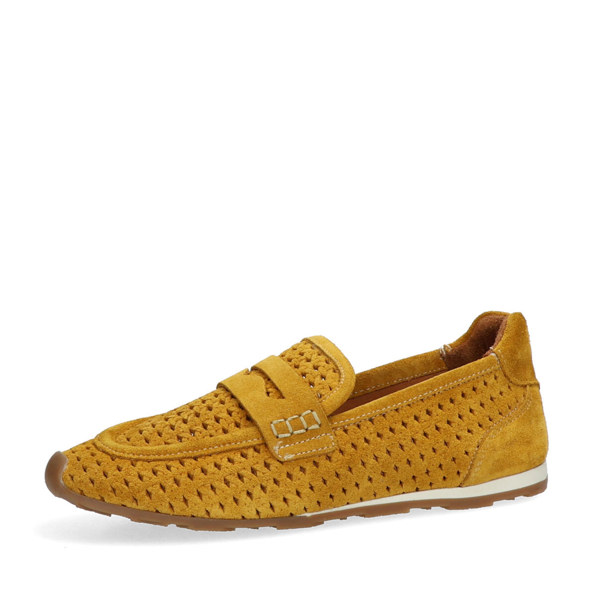 ETIMEĒ dámské semišové mokasíny - žluté - 36
