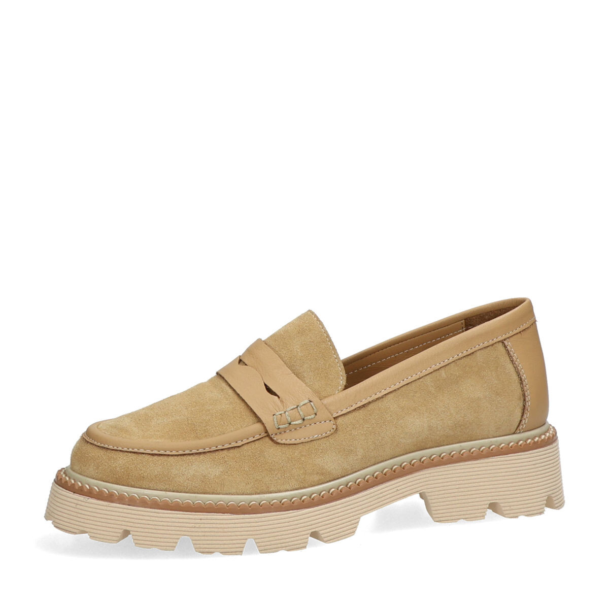 ETIMEĒ dámské semišové polobotky - béžové - 36