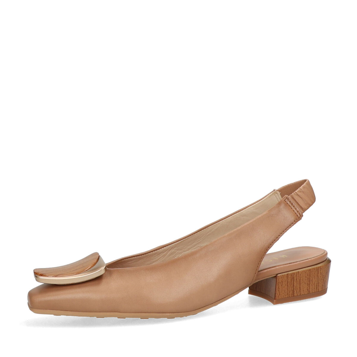 Hispanitas dámské kožené lodičky s otevřenou patou - béžové - 37