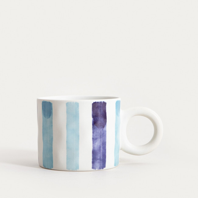 Hrnek TERNA bílý / modrý 772603 350 ml