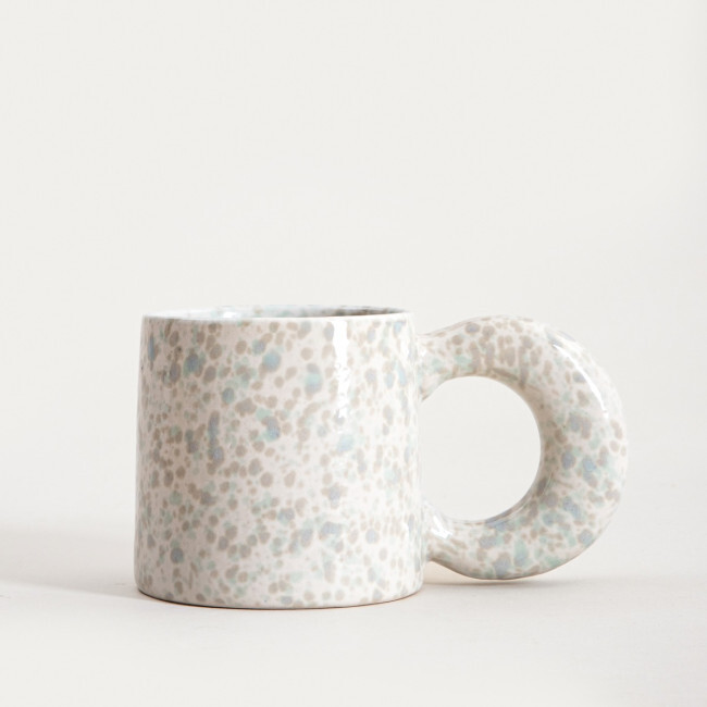 Hrnek MORNE bílý / šedý 772573 300 ml