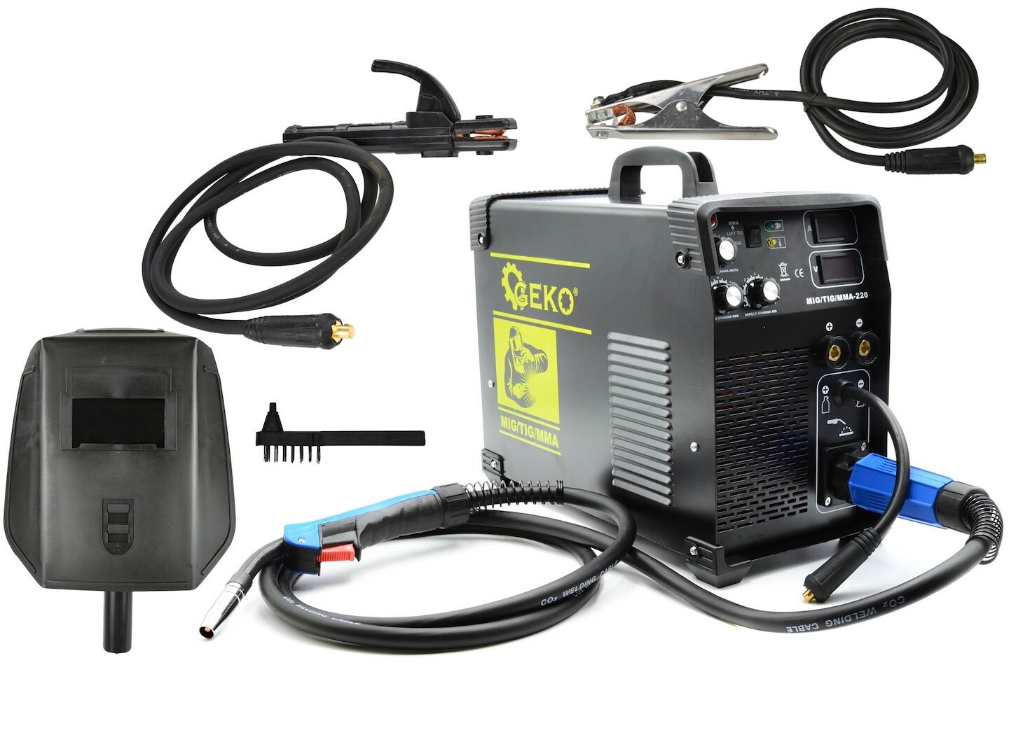 GEKO Svařovací stroj 200A MIG/TIG/MMA 230V
