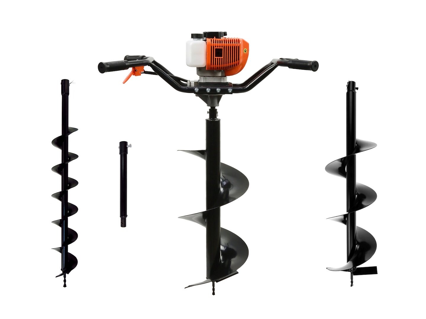 GEKO Zemní vrták (2 osoby) + vrtáky (10 cm, 20 cm, 30 cm) + adaptér 50 cm