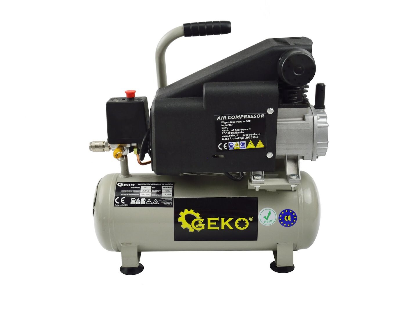 GEKO 8L olejový vzduchový kompresor 8 bar 118 l/min