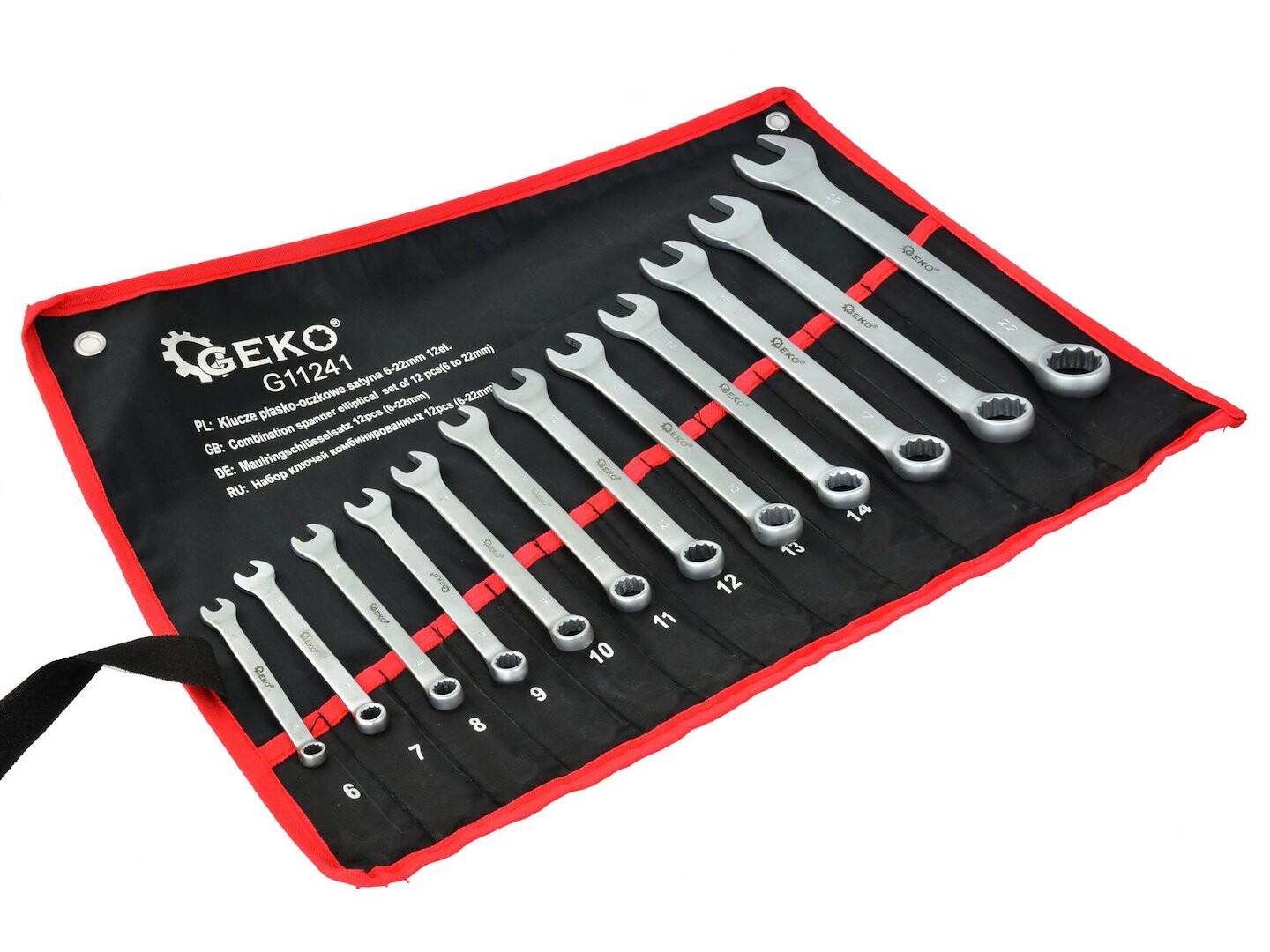 GEKO Sada očkoplochých klíčl 6–22 mm, 12 ks