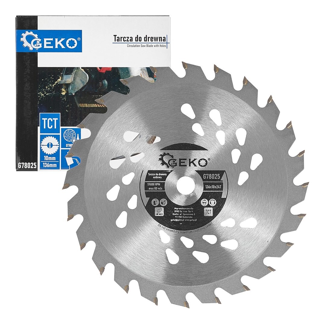 GEKO Pilový kotouč TCT 136 mm x 10 mm x 24T