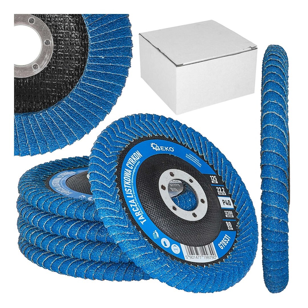 GEKO Zirkoniový lamelový kotouč pro tříselné svarové dutiny 125 P40