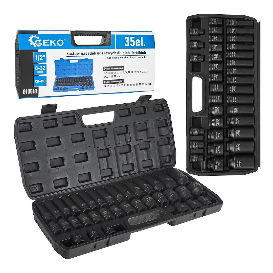 GEKO Sada rázových hlavic 1/2