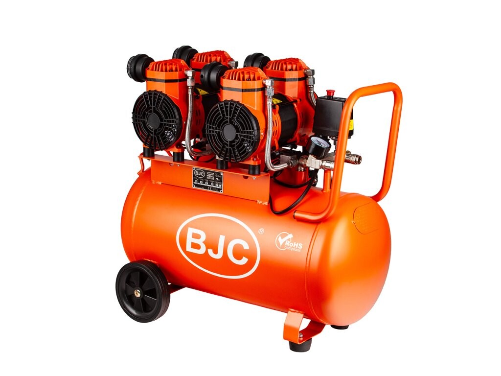 Kompresor bezolejový 50 l, 4 písty, 230 V, 8 bar, tichý - BJC