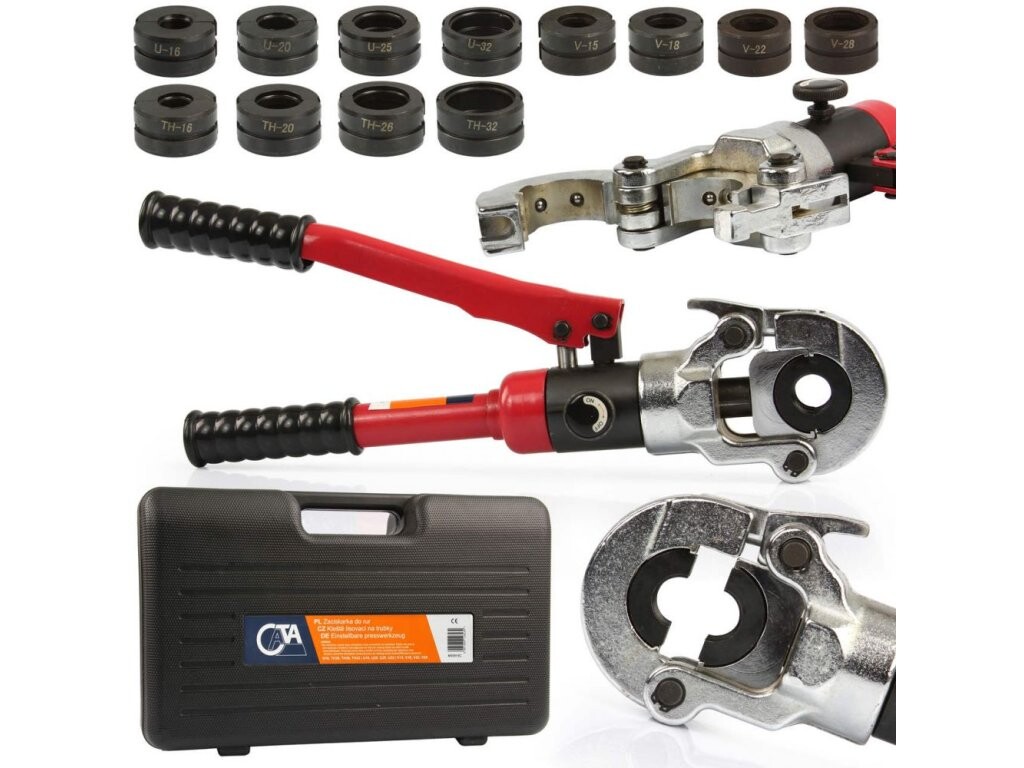 Kleště lisovací na trubky PEX 12t 16-32mm, U/V/TH CATA
