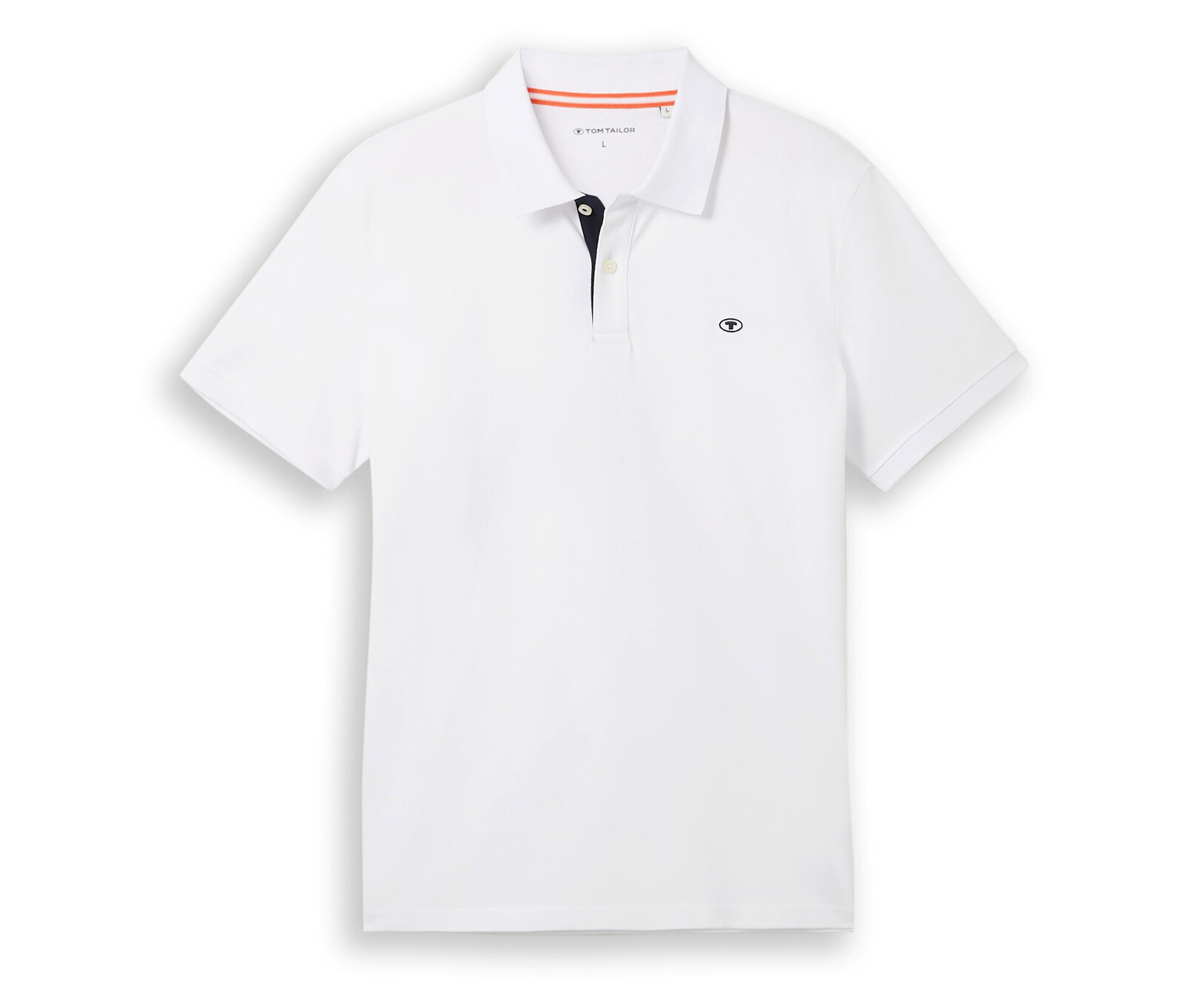 Polokošile z piké Tom Tailor - pro muže - vel. S - barva: bílá/s potiskem