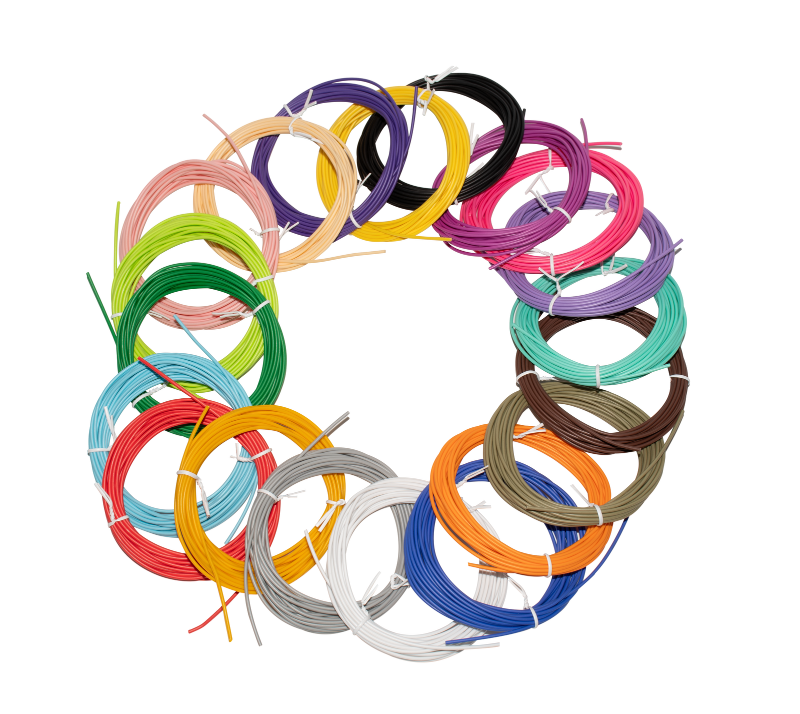 Náhradní filamenty AERIUM pro 3D Pera 1,75 mm PCL 5 metrů x 20 barev