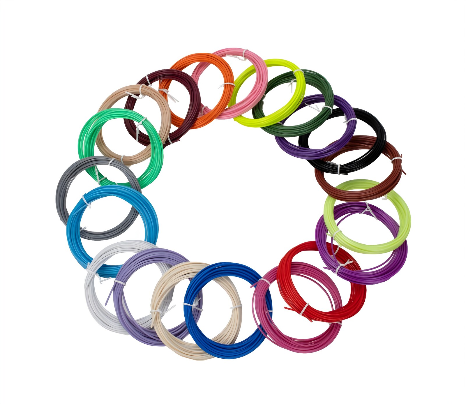 Náhradní filamenty AERIUM pro 3D Pera 1,75 mm PLA 5 metrů x 20 barev