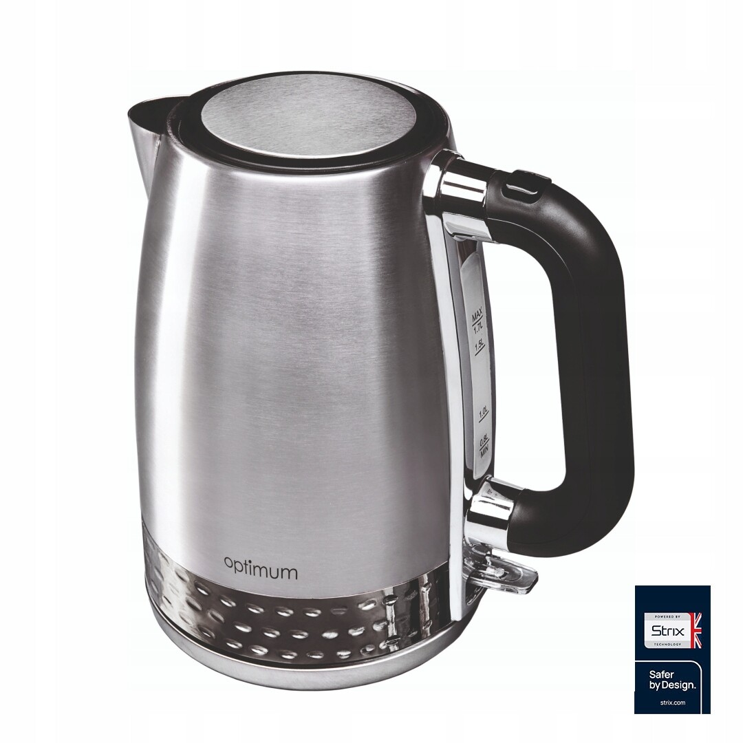Elektrická varná konvice optimum 2200 W 1,7 l stříbrná/šedá