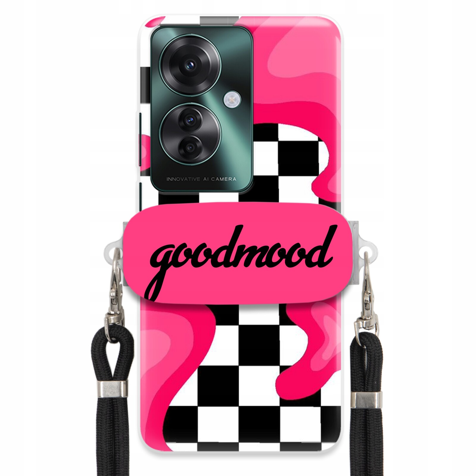 Pouzdro Pro Oppo Reno 11F 5G Sada Case Držák Na Vodítko Černá For Teen Splash