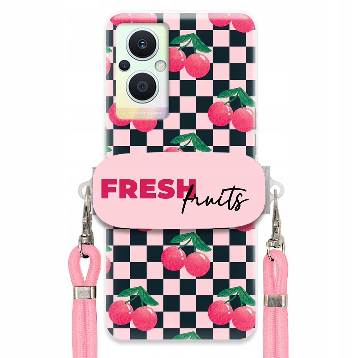 Pouzdro pro Oppo Reno 8 Lite Crossbody vodítko držák na šachovnici Fresh Fruits