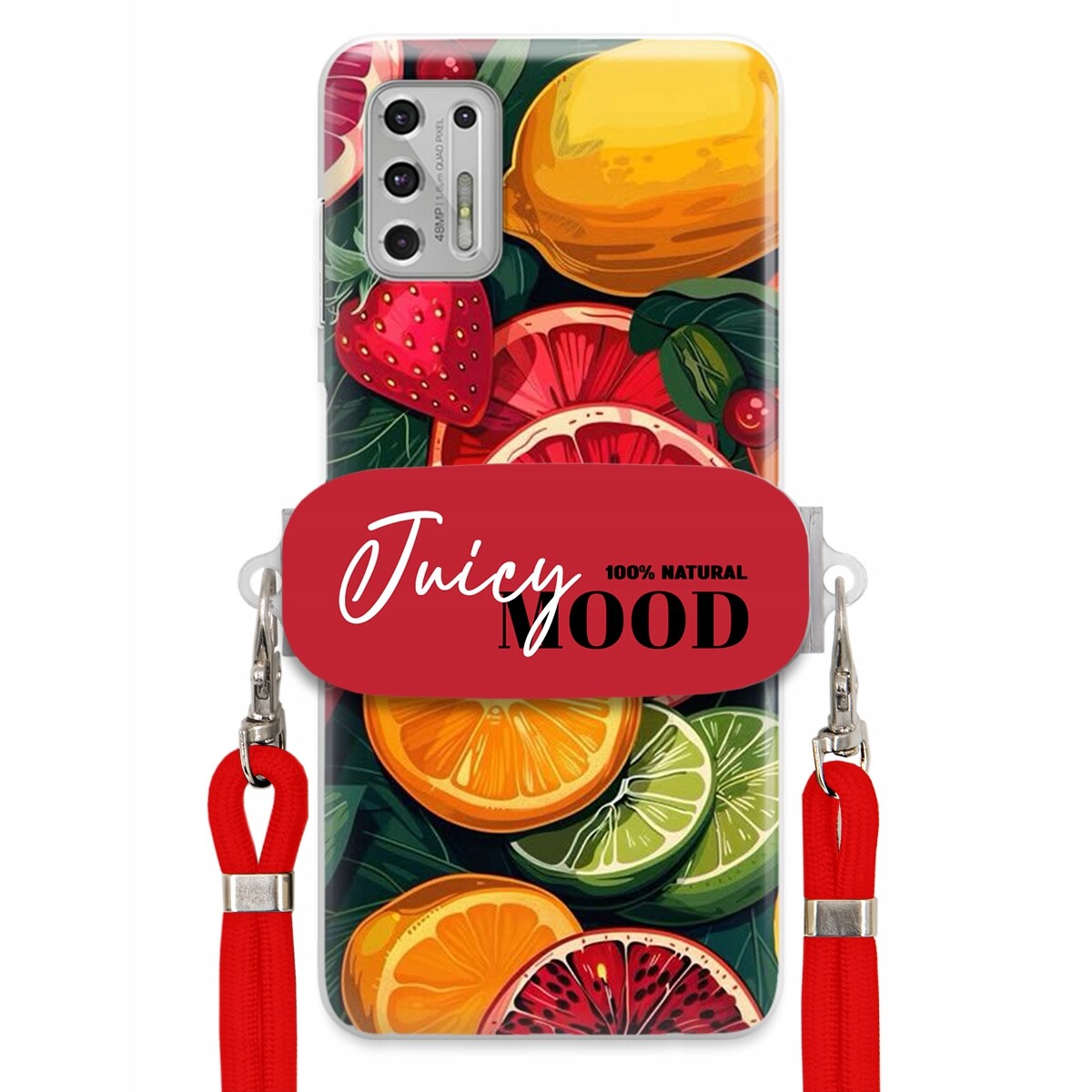 Pouzdro pro Motorola G Stylus 2021 Červené vodítko Držák Juice Mood Módní