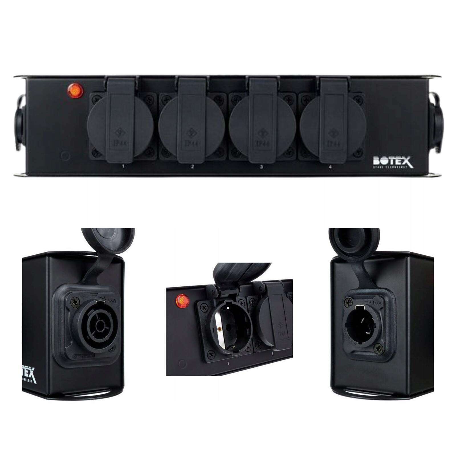 Zásuvková Lišta Scénická Botex Hulk 4S TR1 4x230V Power Twist TR1 IP20