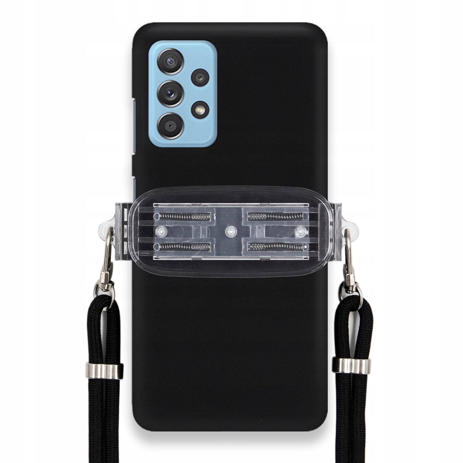 Pouzdro Pro Samsung A33 5G Smooth Černé Pouzdro Univerzální Držák Černá Šňůra