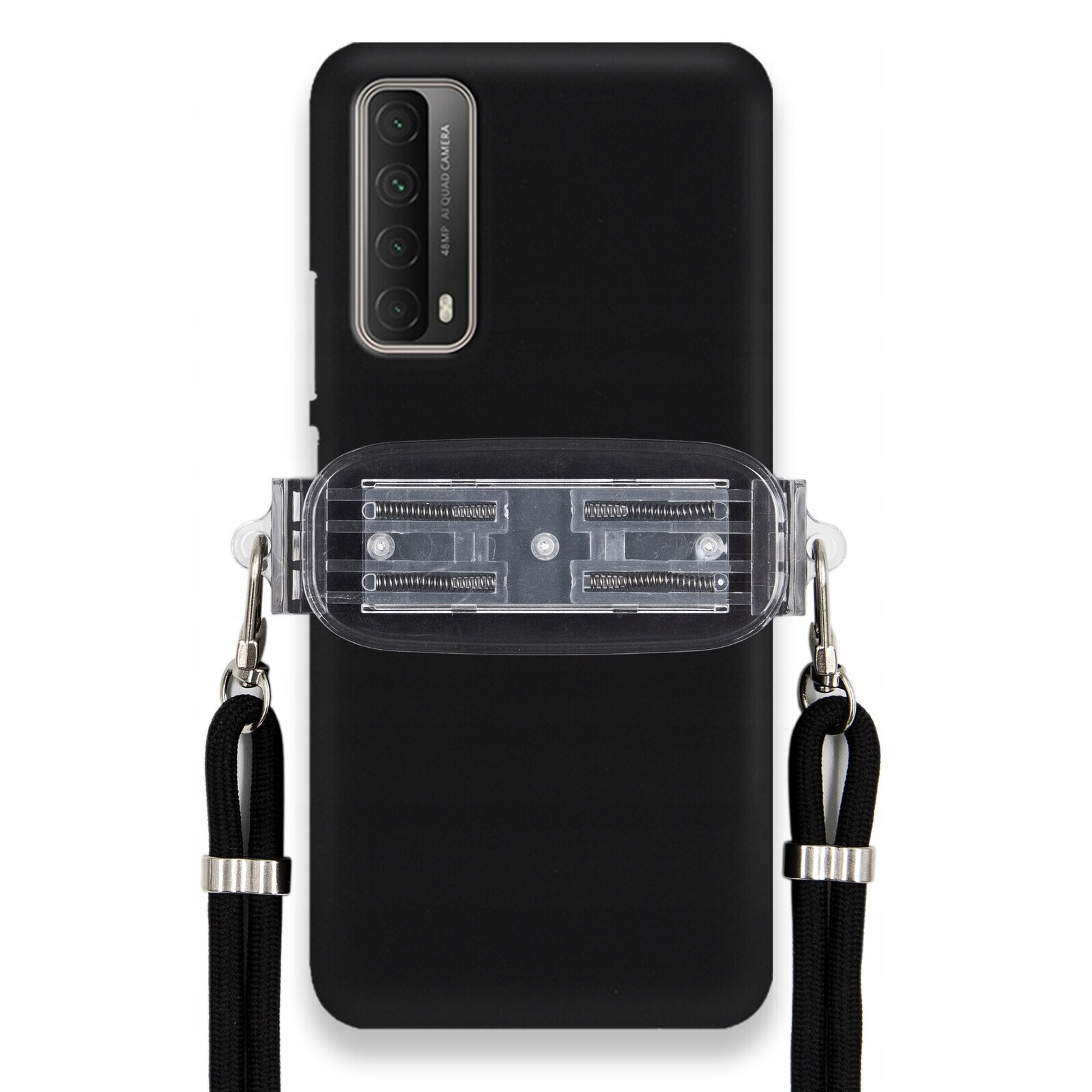 Pouzdro Pro Samsung A90 5G Smooth Černé Pouzdro Univerzální Držák Černá Šňůra