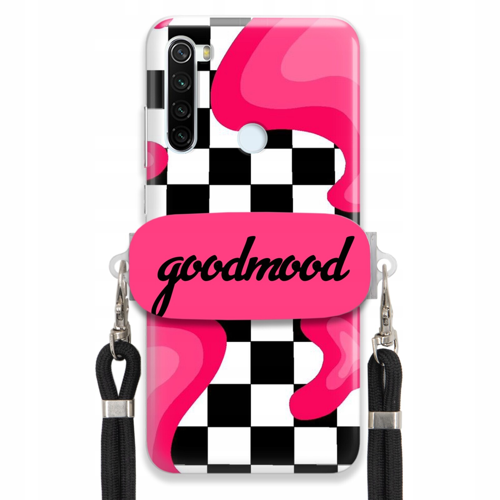 Pouzdro Pro Xiaomi Redmi Note 8T Sada Case Držák Na Vodítko Černá Módní Splash