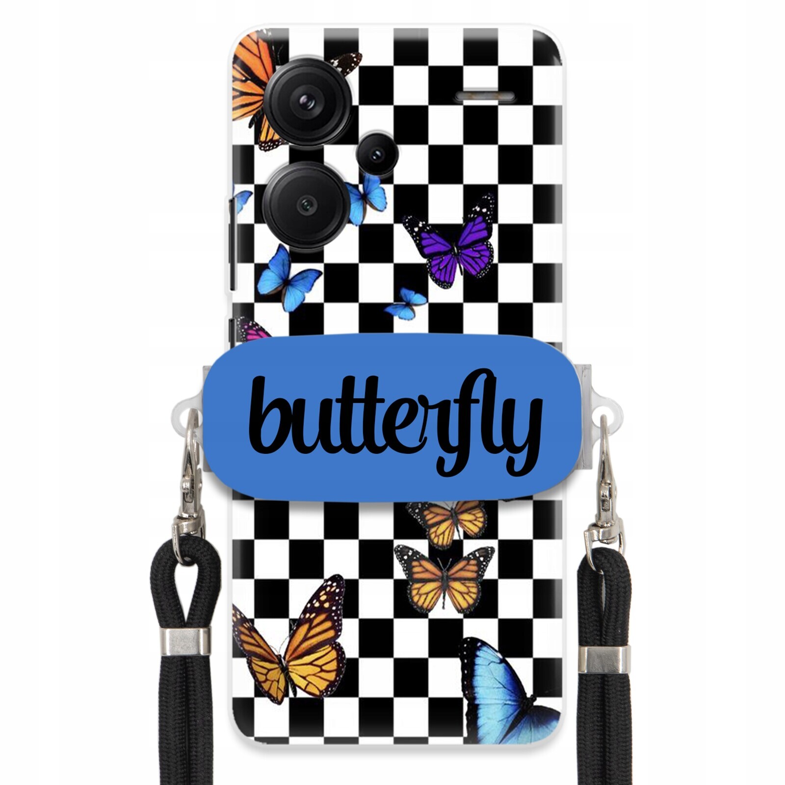 Pouzdro Pro Xiaomi Redmi Note 13 Pro Plus 5G Case Obdélníkový Držák Motýli