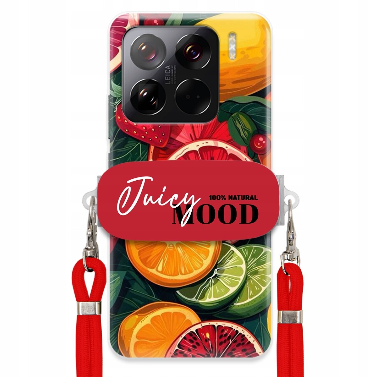 Pouzdro pro Xiaomi 15 Pro Červené Crossbody vodítko Držák Módní Juice Mood